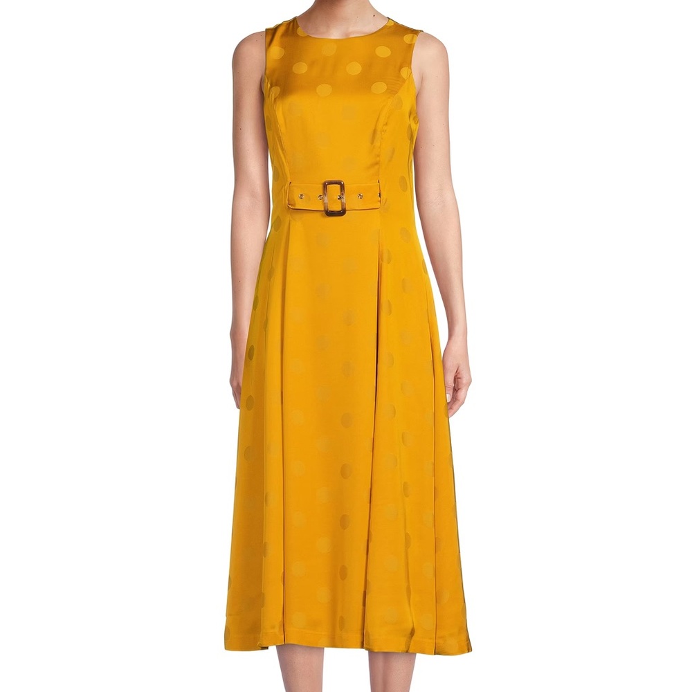 TED BAKER | NWT Polka Dot Belted A Line Dress 4-6 - Picture 2 of 12